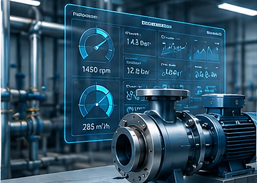 Pump condition-monitoring display in an industrial facility